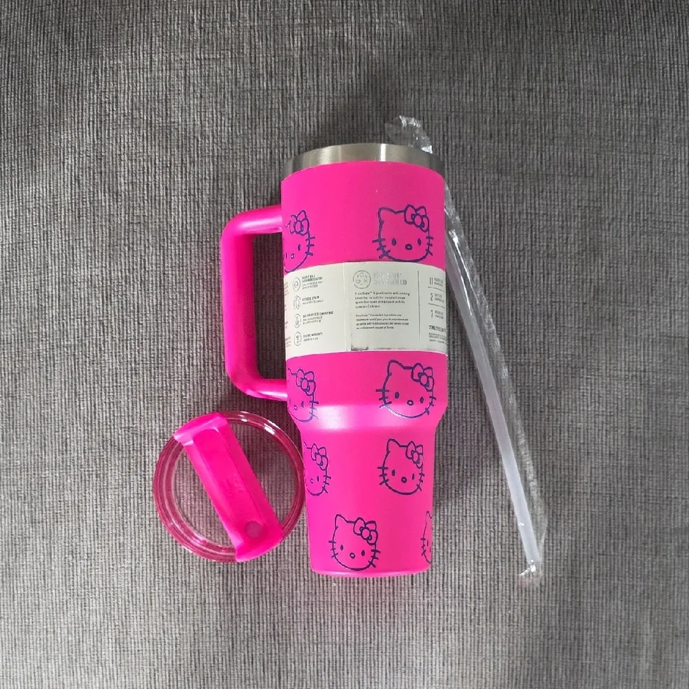 Stanley Hello Kitty Hot Pink Quencher H2.0 Tumbler with Straw, 40oz., New - Picture 6 of 10